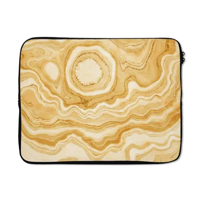 Produktbild von MuchoWow® Laptop Hülle 15 Zoll Achat - Edelsteine - Gold Laptoptasche - Laptoptasche - Sleeve - Rundum-Schutz