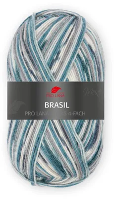 Produktbild von Pro Lana BRASIL 100 g 4-fach Sockenwolle mit ausdrucksstarken Farbverläufen Farbe 755 - petrol
