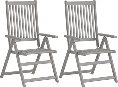 Produktbild von vidaXL Hochlehner Verstellbar 4 Stk. mit Auflagen Massivholz Akazie