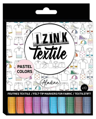 Productafbeelding van Set van 10 textielviltstiften in pastelkleuren
