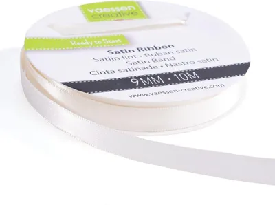 Produktbild von Vaessen Creative | Satinband 9mmx10m Weiß Antik