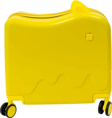 Zdjęcie produktu dla Walizka dla dzieci – Ride-On 46 cm – ABS – kółka – zamek – dla dzieci w wieku 4–6 lat – żółta