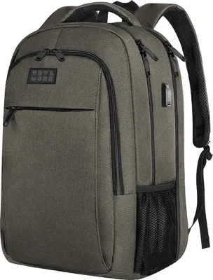 Produktbild von TRVLMORE 28L Rucksack - Rucksack mit 15,6 Zoll Laptopfach - Schulrucksack - Spritzwassergeschützt - Herren und Damen - Jungen und Mädchen - Graugrün