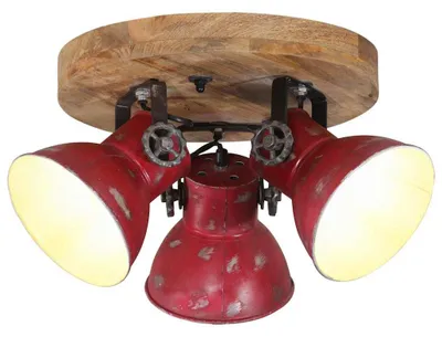 Image de vidaXL Plafonnier 25 W Rouge 35x35x25 cm E27