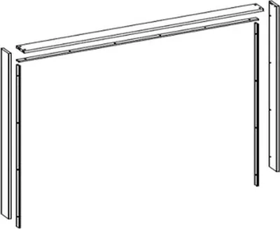 Produktbild von Passepartout >LINEA< in Bartex Eiche / Graphit - 280x215x18cm (BxHxT)