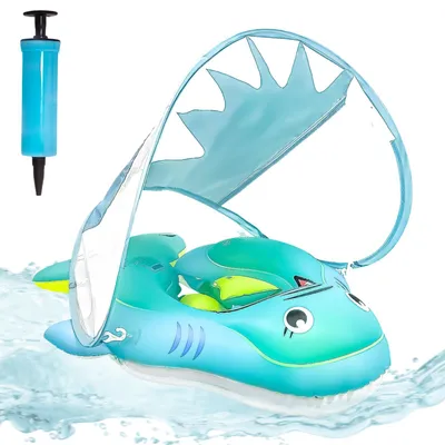 Produktbild von Baby Badewand mit Sonnenschirm, 3-72 Monate, Schwimmring für Strand
