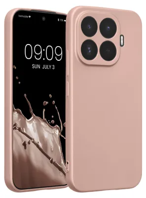 Produktbild von kwmobile Handyhülle für Xiaomi 17T Hülle - weiche Silikon Case metallisch schimmernd - Schutzhülle Cover - Metallic Rosegold