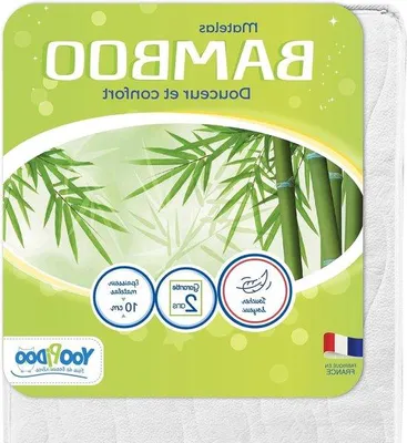 Productafbeelding van Famanu babybedmatras, 60 x 120 cm, gemaakt van bamboe-viscose - omkeerbaar en vrij van chemicaliën - gecertificeerd volgens ® standaard