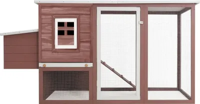 Produktbild von vidaXL Garten-Hühnerstall mit 1 Legenest Braun Holz