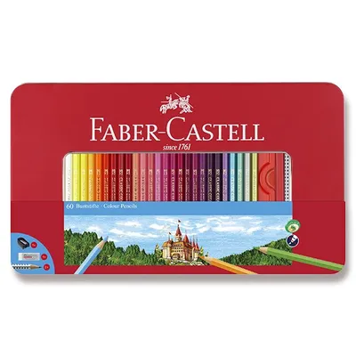 Immagine prodotto di FABER-CASTELL Matita colorata esagonale 60x custodia in metallo