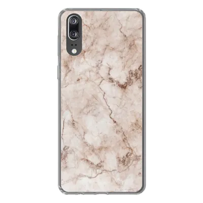 Produktbild von MuchoWow® Handyhülle Schutzhülle Hülle für Huawei P20 Marmor - Luxus - Braun Silikon Softcase Handy Hülle - Hardcover