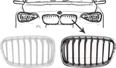 Immagine prodotto di VAN WEZEL 0633511 Griglia radiatore Griglia anteriore per BMW 1 hatchback (F20) Sinistra Nero