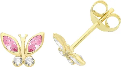 Produktbild von Schöne 9 Karat (375) Gold Damen - Paar Ohrstecker mit Zirkonia - 7mm*5mm; TRS36166