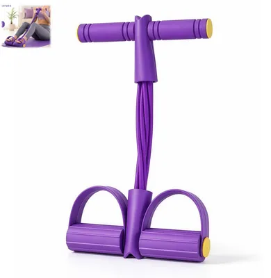 Immagine prodotto di Banda elastica per fitness, 6 corde di resistenza, pedali antiscivolo, maniglie antiscivolo