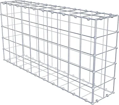 Produktbild von Gabione 100 cm x 50 cm x 20 cm (L x H x T), Maschenweite 10 x 10 cm, Spiralring