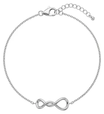Produktbild von Suzan Gold® 925 Sterling Silber Armband Damen Unendlich Symbol filigran elegant wasserfest Geschenk Infinity Bracelet hochwertig