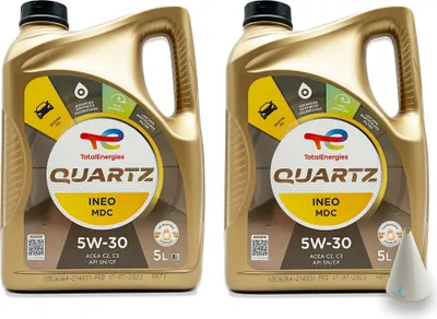 Produktbild von Total Quartz Ineo MDC | 5W-30 | 10 L | MB 229.52 | GM Dexos2 | Opel | Motoröl | mit Trichter