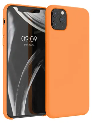 Produktbild von kwmobile Handyhülle für Apple iPhone 11 Pro Max Hülle - Case Silikon - Kabelloses Laden - Schutzhülle Cover in Fruity Orange