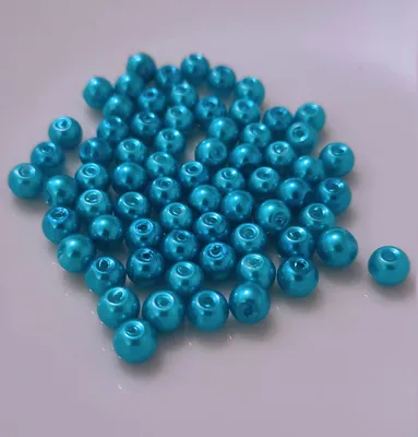 Produktbild von Glasperlen - Typ 'rund' - 20g - 4 mm - Türkis