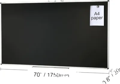Zdjęcie produktu dla Tablica, 70 x 40 cali, powierzchnia magnetyczna, montaż ścienny, 70x40in