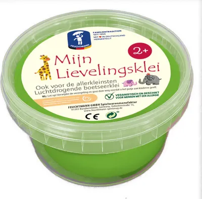 Produktbild von Feuchtmann Knete grün 500g - allergenfreie lufttrocknende Knete