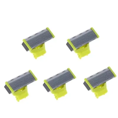 Obrázek produktu pro Náhradní hlavice pro elektrické holicí strojky, 5 kusů, kompatibilní s omyvatelnými žiletkami MLG