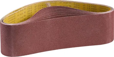 Image de Bandes abrasives SucceBuy 152 x 1219 mm, papier abrasif pour ponceuse à bande, 10 pièces avec grain 80, tissu d'oxyde d'aluminium durable pour le travail du bois, de l'acier, de l'aluminium et d'autres métaux