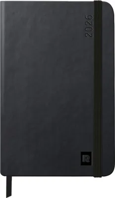 Produktbild von Rhodia Webplanner 2026, A6, 80 Bl 90g, vertikales Kalenderraster Schwarz 194708C