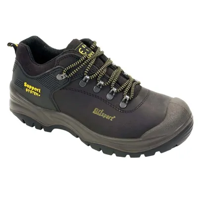 Productafbeelding van Grisport - Veiligheidsschoenen voor heren, model "Worker", leder, artikelnummer GS123 (maat 45 EU), kleur zwart