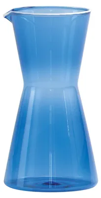 Zdjęcie produktu dla Elegancka karafka Zafferano mała Bluino, ręcznie dmuchane szkło borokrzemianowe, nowoczesny ergonomiczny design, idealna dekoracja na każdy stół