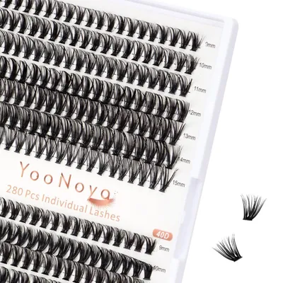 Produktbild von Wimpern Extensions DIY 280 Stück 30D+40D D Curl 9-15mm Mix Lash Clusters