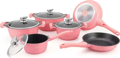 Produktbild von Royalty Line 10-Teiliger Topf mit Keramikbeschichtung Rosa