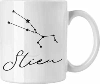 Produktbild von Trendation - Stier Sternzeichen Tasse Geschenk Horoskop Tierkreiszeichen (Weiß)