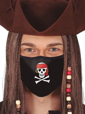 Produktbild von Mund-Nase-Maske Pirat für Erwachsene