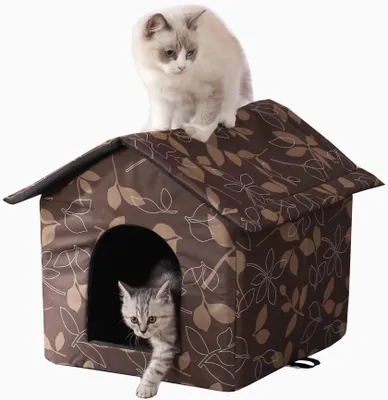 Immagine prodotto di Cuccia per gatti da esterno. Cuccia per gatti, adatta sia per l'esterno che per l'interno, con protezione impermeabile