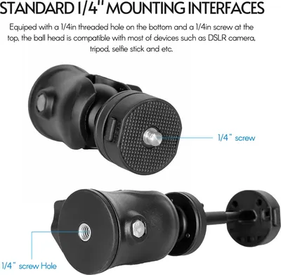 Zdjęcie produktu dla CFTGIW Obrotowa głowica statywu panoramicznego 360 z adapterem do montażu aparatu Głowica kulowa o udźwigu 10 kg z regulowanym akcesorium do statywu DSLR do telefonu