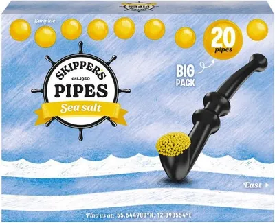 Immagine prodotto di Malaco Skippers Pipes pipe alla liquirizia Seasalt 20s 340g