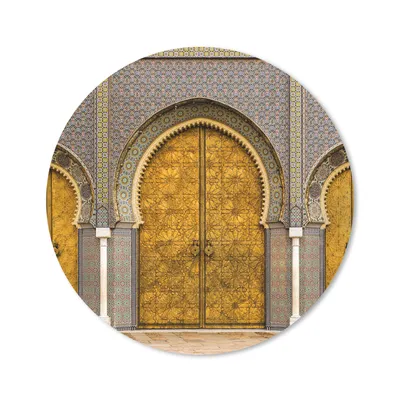 Produktbild von MuchoWow® Mauspad Mousepad Türen - Architektur - Gold - Muster 40x40 cm - Mousepads - Maus Mat - Pad - Mausunterlage - Schreibtisch Accessoires