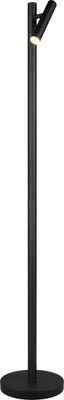 Zdjęcie produktu dla Lampa stojąca podłogowa minimalistyczna czarna matowa ruchomy reflektorek do czytania akumulator do salonu sypialni 130 cm zmienna barwa LED 3W GOMEZ RL