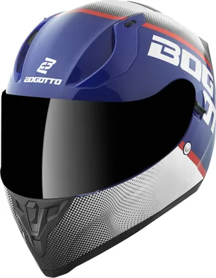 Image de Bogotto V128 BG-X casque, bleu/blanc, XL