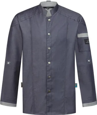 Produktbild von Greiff GASTRO MODA Cuisine Herren Kochjacke Bikerstyle Marine L