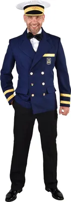 Produktbild von M219230-L blau Herren Kapitänsjacke Kapitäns Kostüm Sakko Jacket Gr.L