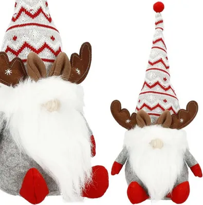 Immagine prodotto di Gnomo GNOM con corna marroni 50 cm, decorazione natalizia