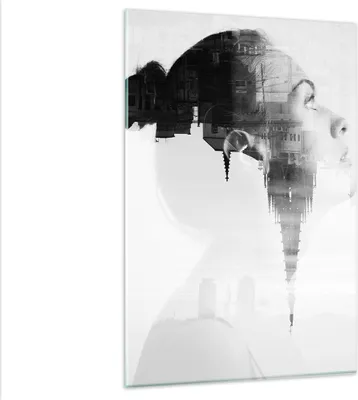 Produktbild von Bilder auf glas - Einteilig - Frau modern - 80x120cm - Glasbilder - Wandbilder - Bilder - Kunstdruck - zum Aufhängen bereit - Wanddekoration aus Glas - Glas Bilder - Wandbild auf Glas - GPA80x120-3737