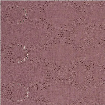 Musselin-Stoff florale Muster ab 50x130cm uni OEKO-Tex Double Gauze Windeltuch Mulltuch mauve