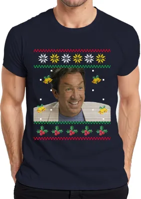 Produktbild von Santa - Ugly Christmas Sweater Weihnachten Herren T-Shirt, Navy, M