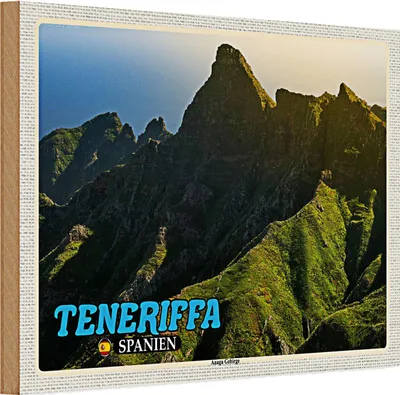 Produktbild von Holzschild Reise 30x20cm Teneriffa Spanien Anaga Gebirge