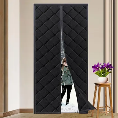 Thermo-Türvorhang mit Magnetverschluss, 90x210 cm, wasserdicht, winterfest