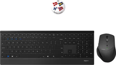 Immagine prodotto di Set tastiera/mouse RAPOO 9500M wireless multimodale nero