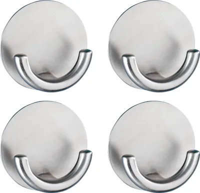 Produktbild von WENKO Garderobenhaken Rondo mit 4 Haken silber, 4 St.